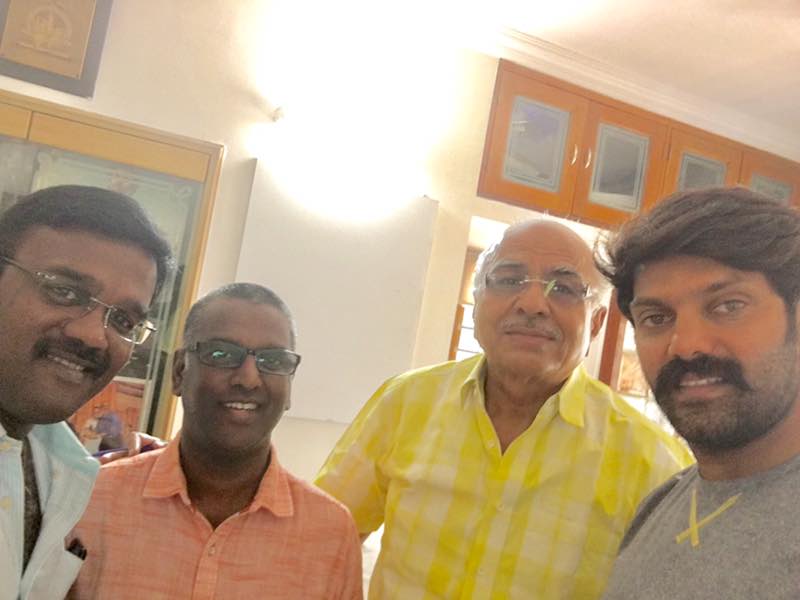 Mr. Kathiravan with R. B. Choudary Tamil film producer and Tamil film Actor Arya